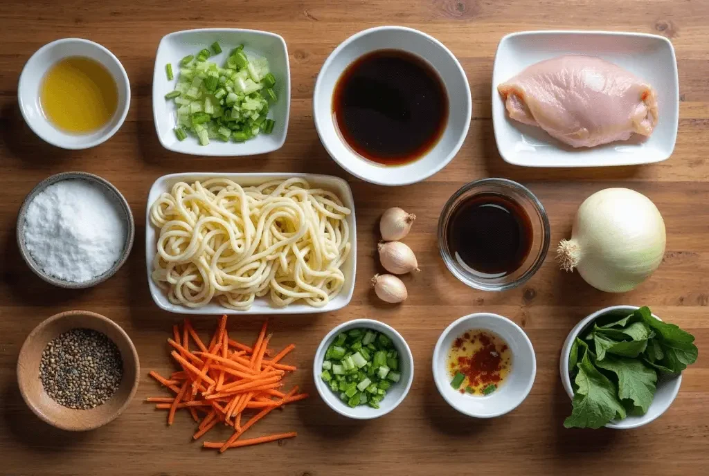 Chicken Pan Fried Noodles